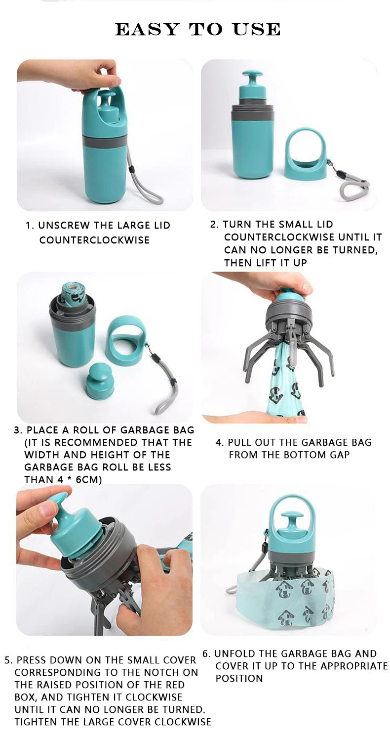 FluxShop™ Poop Scooper – Portable, Hassle-Free Waste Pick-Up with Built-In Bag Dispenser